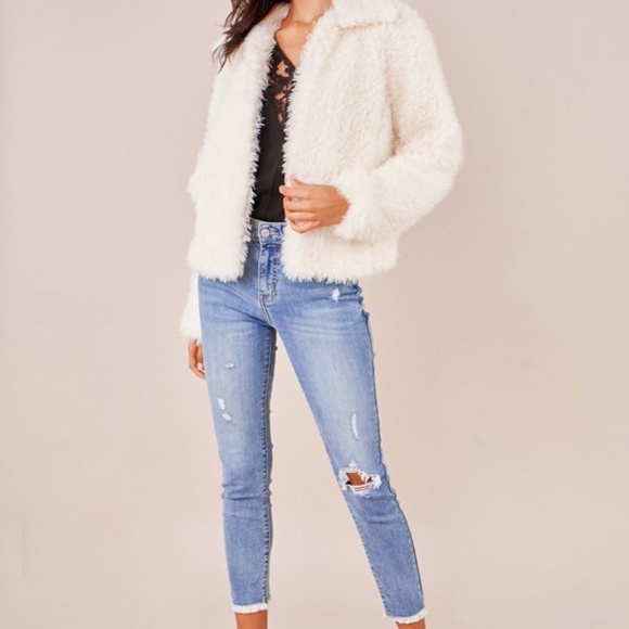 NWT Faux Fur Jacket - Picture 4 of 5